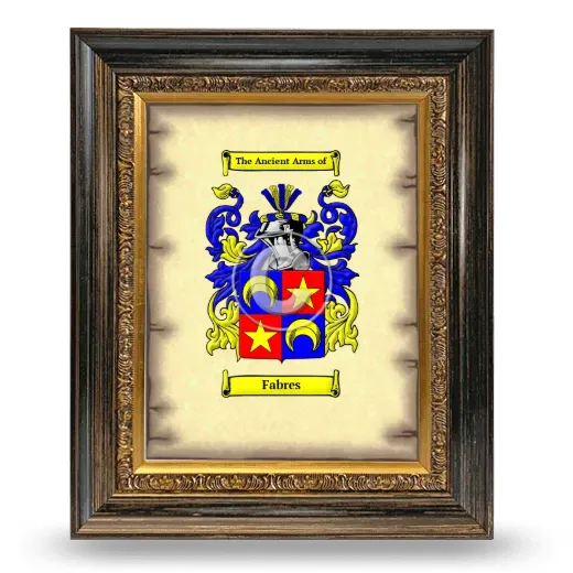 Fabres Coat of Arms Framed - Heirloom