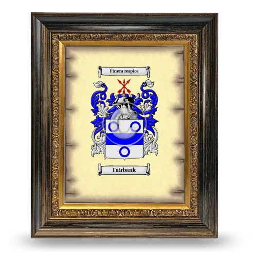 Fairbank Coat of Arms Framed - Heirloom
