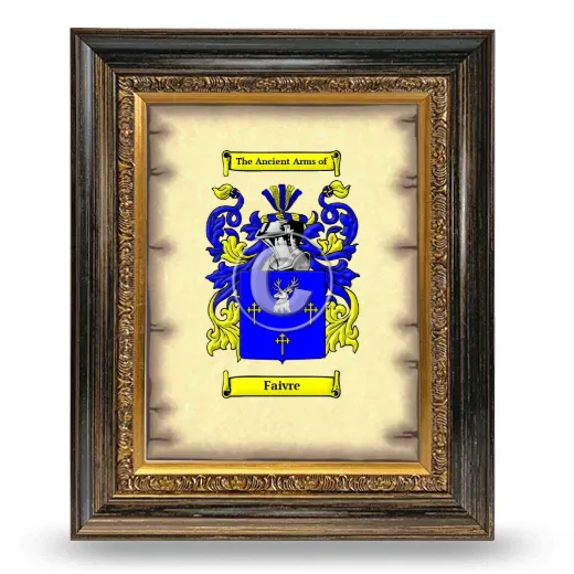 Faivre Coat of Arms Framed - Heirloom