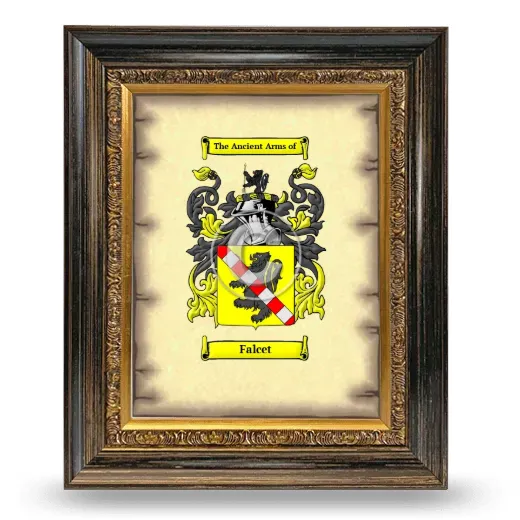 Falcet Coat of Arms Framed - Heirloom