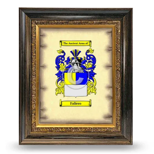 Faliero Coat of Arms Framed - Heirloom
