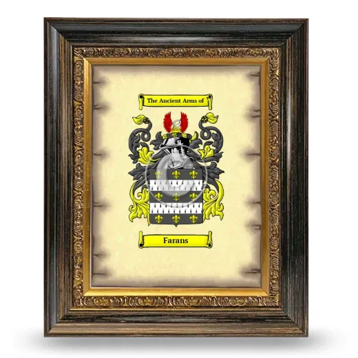 Farans Coat of Arms Framed - Heirloom
