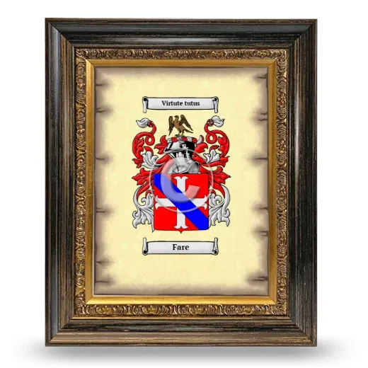 Fare Coat of Arms Framed - Heirloom