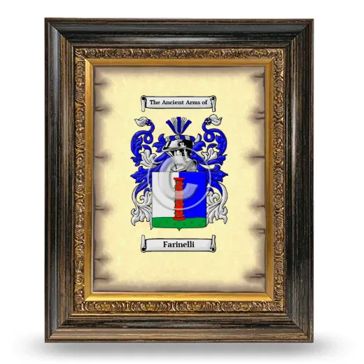 Farinelli Coat of Arms Framed - Heirloom