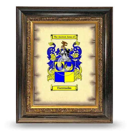 Farrenolm Coat of Arms Framed - Heirloom
