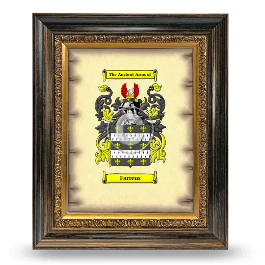 Farrens Coat of Arms Framed - Heirloom