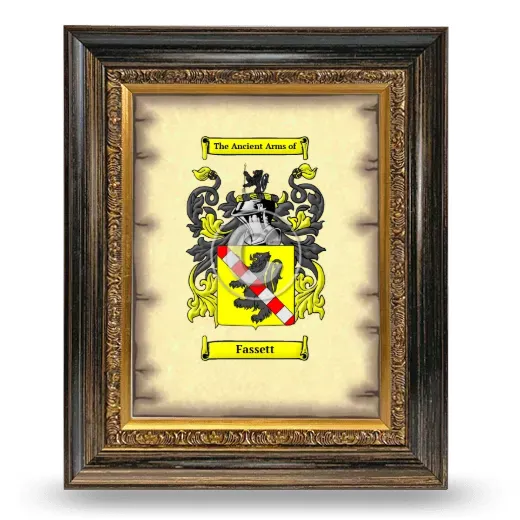 Fassett Coat of Arms Framed - Heirloom