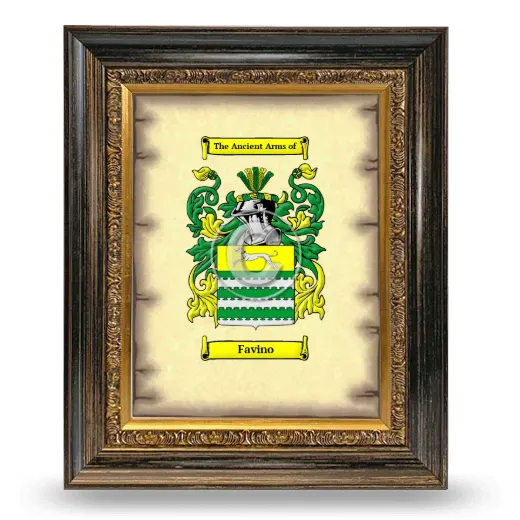 Favino Coat of Arms Framed - Heirloom