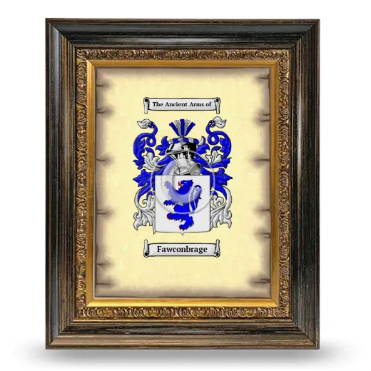Fawconbrage Coat of Arms Framed - Heirloom