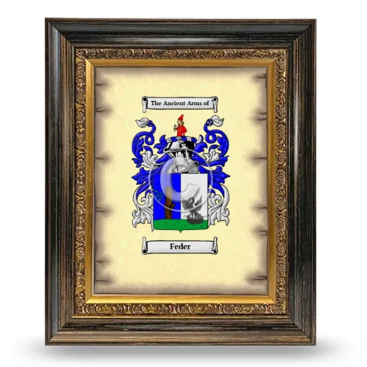 Feder Coat of Arms Framed - Heirloom
