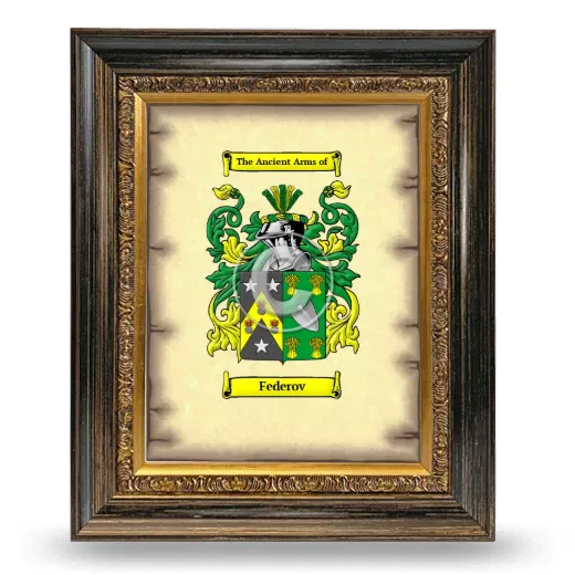 Federov Coat of Arms Framed - Heirloom