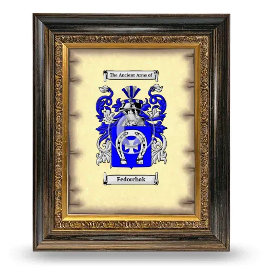 Fedorchak Coat of Arms Framed - Heirloom