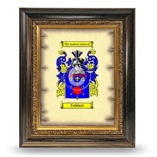 Fedrizzi Coat of Arms Framed - Heirloom