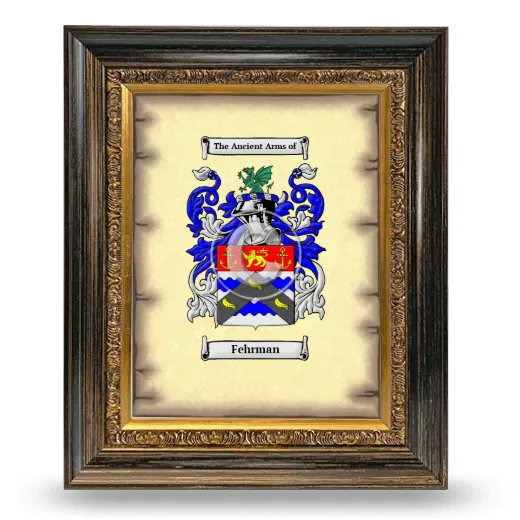 Fehrman Coat of Arms Framed - Heirloom