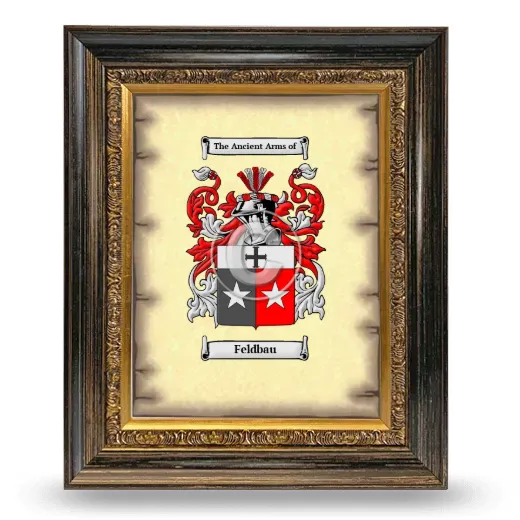 Feldbau Coat of Arms Framed - Heirloom