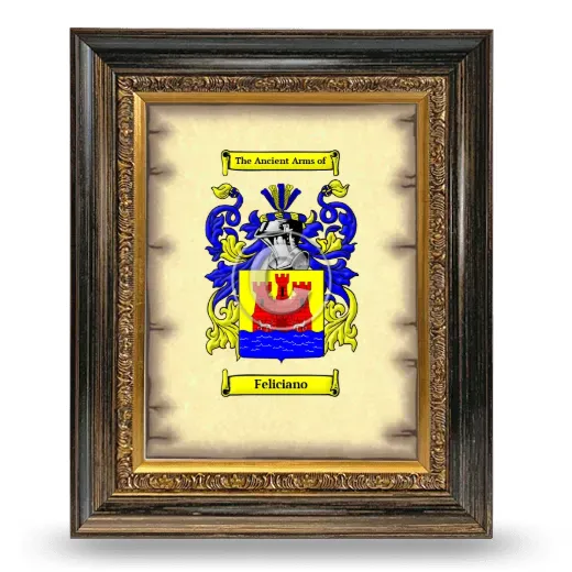 Feliciano Coat of Arms Framed - Heirloom