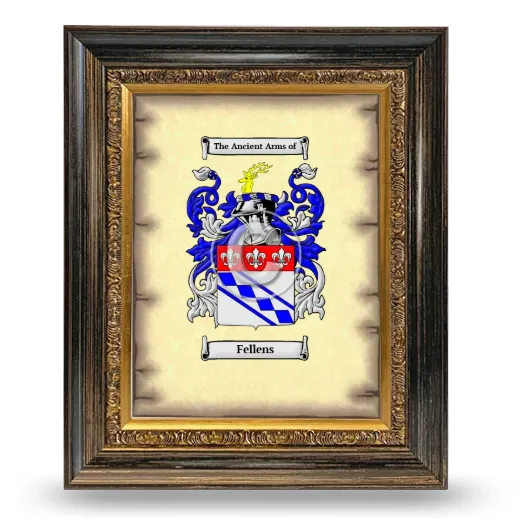 Fellens Coat of Arms Framed - Heirloom
