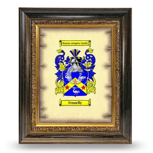 Fennelly Coat of Arms Framed - Heirloom