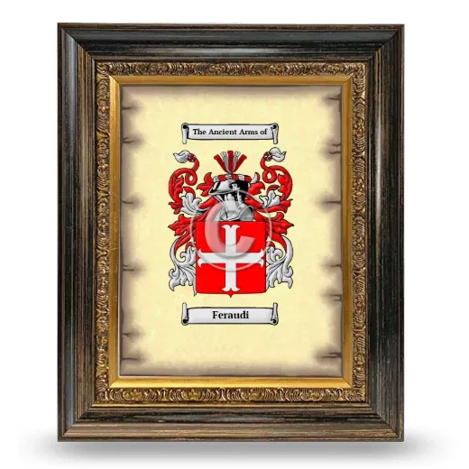 Feraudi Coat of Arms Framed - Heirloom