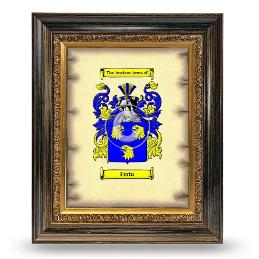 Ferin Coat of Arms Framed - Heirloom