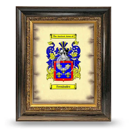 Fernàndez Coat of Arms Framed - Heirloom