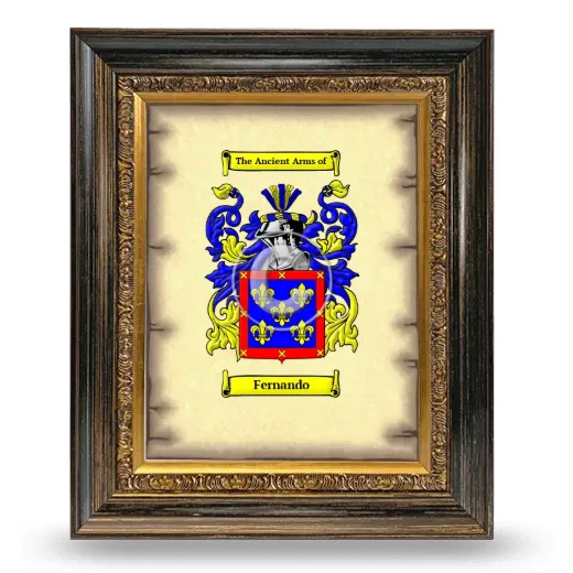 Fernando Coat of Arms Framed - Heirloom