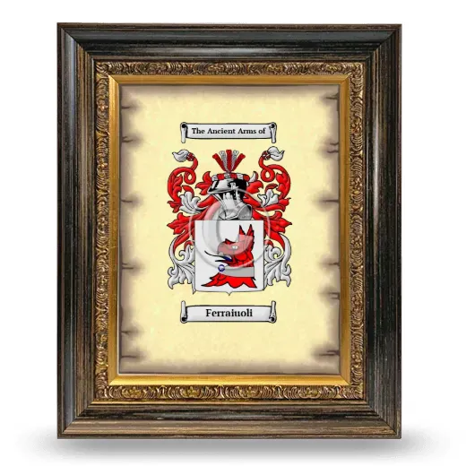 Ferraiuoli Coat of Arms Framed - Heirloom