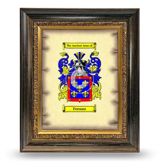 Ferranz Coat of Arms Framed - Heirloom