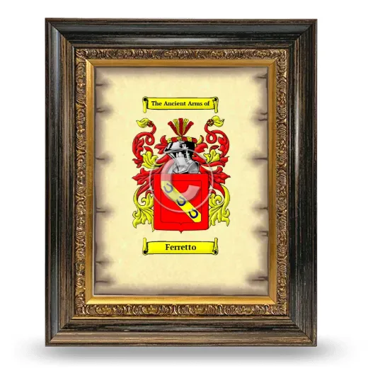 Ferretto Coat of Arms Framed - Heirloom