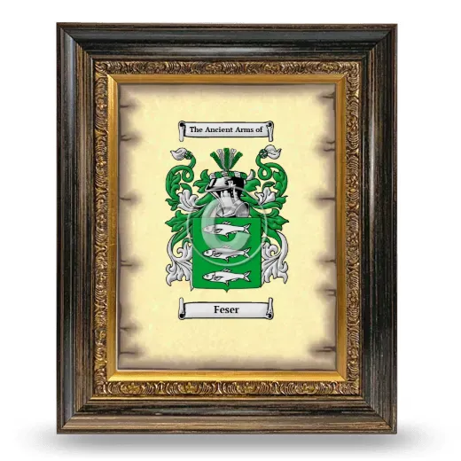 Feser Coat of Arms Framed - Heirloom