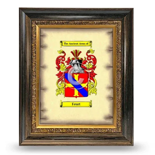 Feurt Coat of Arms Framed - Heirloom