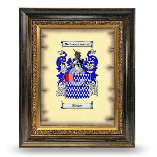 Filene Coat of Arms Framed - Heirloom