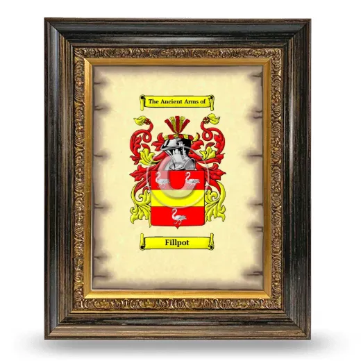 Fillpot Coat of Arms Framed - Heirloom