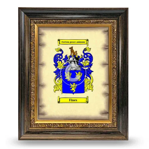 Fines Coat of Arms Framed - Heirloom