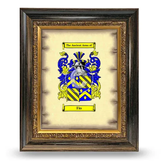 Fio Coat of Arms Framed - Heirloom
