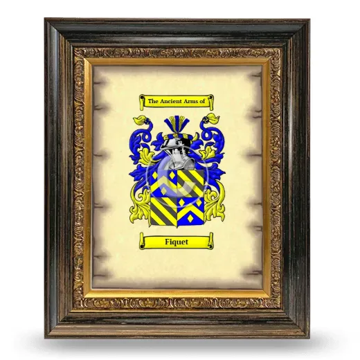 Fiquet Coat of Arms Framed - Heirloom
