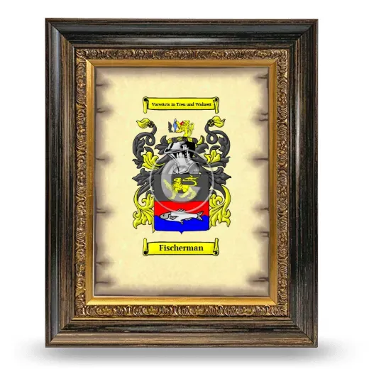 Fischerman Coat of Arms Framed - Heirloom