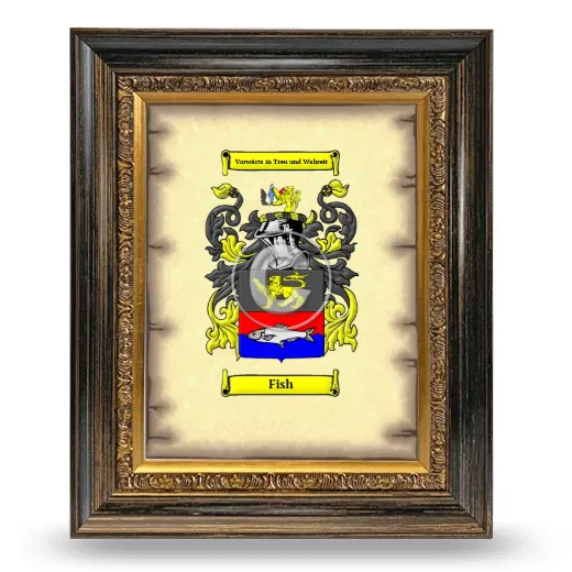 Fish Coat of Arms Framed - Heirloom