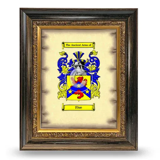 Five Coat of Arms Framed - Heirloom