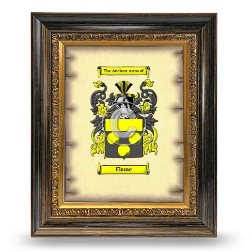 Flame Coat of Arms Framed - Heirloom