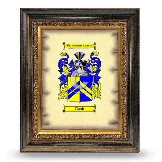 Flash Coat of Arms Framed - Heirloom