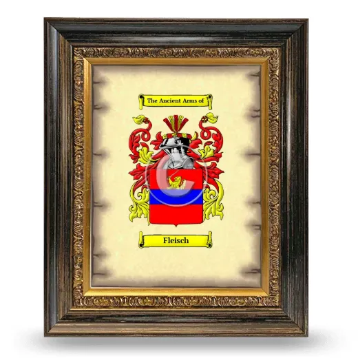 Fleisch Coat of Arms Framed - Heirloom