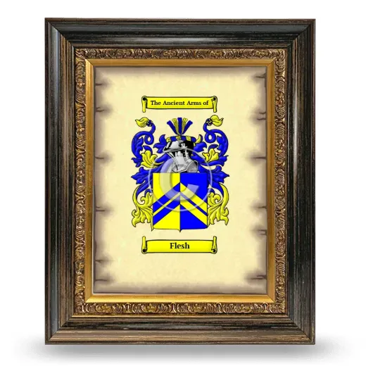 Flesh Coat of Arms Framed - Heirloom