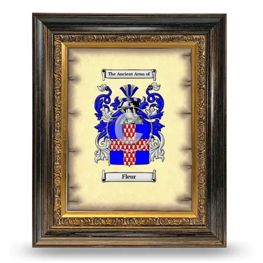 Fleur Coat of Arms Framed - Heirloom