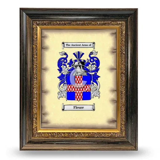Fleure Coat of Arms Framed - Heirloom