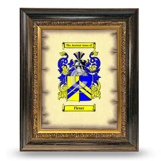 Flexer Coat of Arms Framed - Heirloom