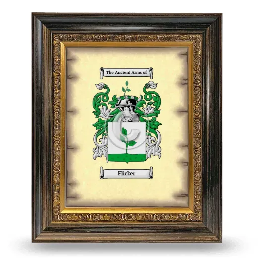 Flicker Coat of Arms Framed - Heirloom