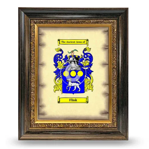 Flink Coat of Arms Framed - Heirloom