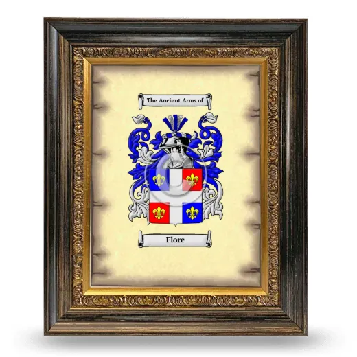 Flore Coat of Arms Framed - Heirloom