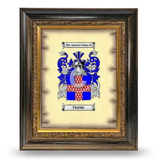 Florida Coat of Arms Framed - Heirloom